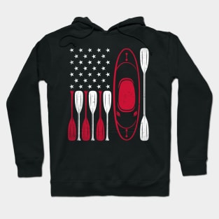 Kayaking US flag Hoodie